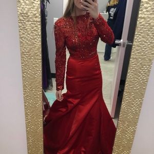 Sherri Hill Red Prom Dress